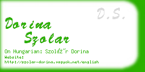 dorina szolar business card